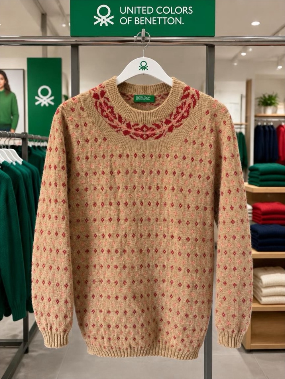 Vintage 1980’s United Colors of Benetton Fair Isle Sweater